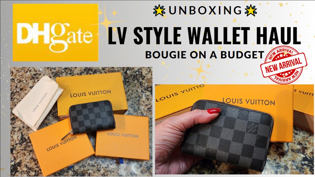 DGgate Louis Vuitton Style Wallet Coin Purse Haul Unboxing