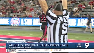 Wildcats lose to San Diego State 38-14