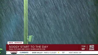 Soggy start to Tuesday