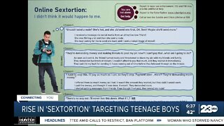 Rise in 'sextortion' targeting teenage boys