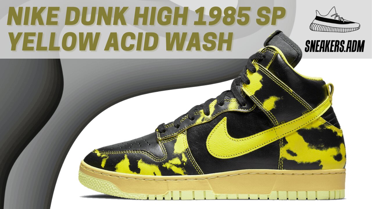 Nike Dunk High 1985 SP Yellow Acid Wash - DD9404-001 - @SneakersADM