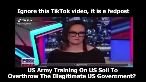 Ignore this TikTok video floating around, it is a bullshit fedpost!