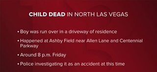 Child dead after being run over in North Las Vegas