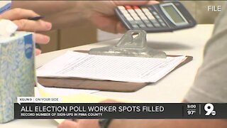 All Pima County election poll worker spots filled, record number of sign-ups in county