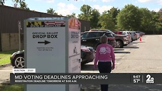 MD voting deadlines approaching, registration deadline Tuesday morning