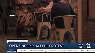 Businesses remain open under Peaceful Protest