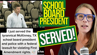 VIRAL VIDEO: school board president served lawsuit || Paul Davis & Chad Green