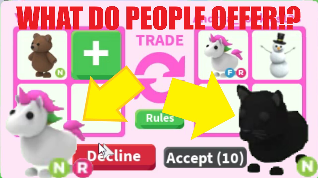 Neon Black Panther Neon Brown Bear And Neon Uni Trades In Roblox Adopt Me Trading - black panther roblox adopt me