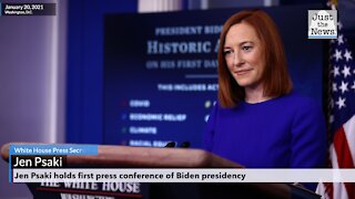 Jen Psaki holds first press conference of Biden presidency