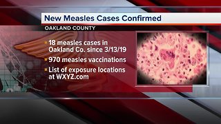 18 measles cases confirmed in Oakland County