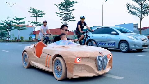 Epic Wooden BMW On The Road