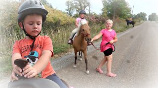 CHAOTIC FIRST TRAIL RIDE WITH OUR NEW HORSE!
