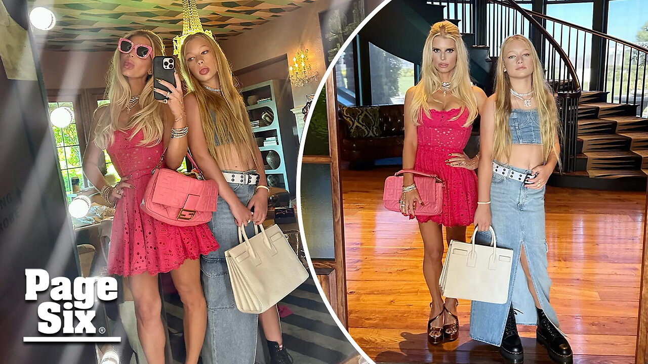 Jessica Simpson Brings Look Alike Barbie Daughter Maxwell 11 To Work