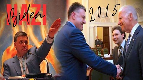 2015 JOE BIDEN STRINGE LA MANO AL LEADER DEL MOVIMENTO NAZISTA "SVOBODA" OLOG TJAHNUYBOK