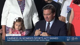 Transgender girls can't compete in women's sports in Florida, governor says