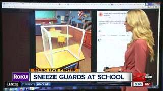 Sneeze guards at school