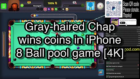 Gray-haired Grandpappy gaming on Facebook in FREE Miniclip 9 ball