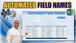 How To Automate Field Names to Guide Users In Excel