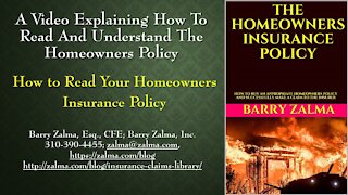 A Video Explaining How to Read Your Homeowners Insurance Policy