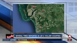 Several fires reported in Lee and Collier counties