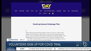 Volunteers sign up for potential COVID-19 trial