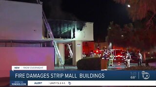 Fire erupts at Lakeside strip mall