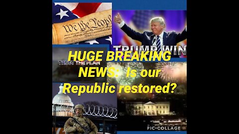 HUGE BREAKING NEWS!!! THIS HIGH LEVEL INSIDER SAYS OUR REPUBLIC IS RESTORED! A MUST SEE !!!
