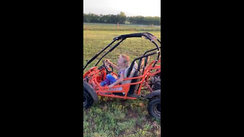 Girl loves driving her Muddy!