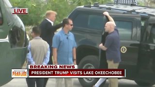 President Trump arrives at Lake Okeechobee