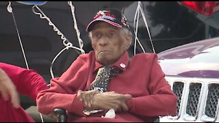 Tuskegee Airman celebrated with birthday parade
