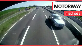 Shocking dashcam shows driver going the wrong way on the M11