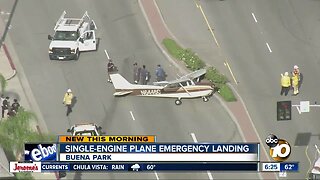 Small plane makes emergency landing on OC street