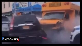 Wild Video Shows Stolen School Bus Plowing Through Cars In Brooklyn