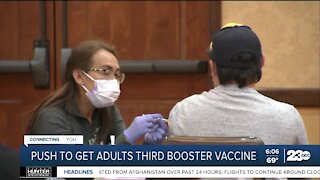 Push to get adults third booster vaccine