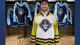 Milwaukee Admirals wearing special jerseys for Special Olympics Wisconsin anniversary