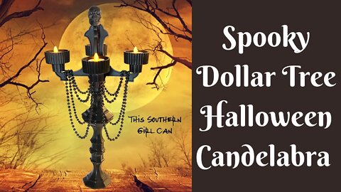 Dollar Tree Halloween Candelabra | Dollar Tree Halloween DIY | DIY Halloween Decor