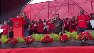 EFF rally: National Anthem