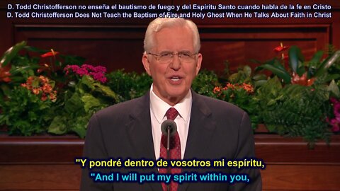 Christofferson Does Not Teach the Baptism of Fire and Holy Ghost When He Talks About Faith in Christ
