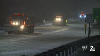Drivers deal with snowy, slushy roads