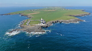 Drone captures incredible footage of 850-year-old lighthouse in Ireland