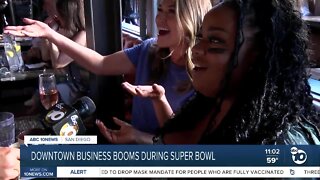 Downtown business booms during Super Bowl