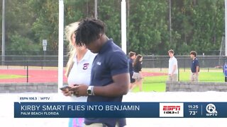 Kirby Smart takes chopper to Benjamin on recruiting trip