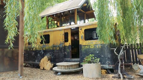 Dan & Annabel's WW2 Railway Train Car Tiny House