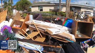 Wendy Lane in Ft Myers reporting on poor communities impacted by Hurricane Ian