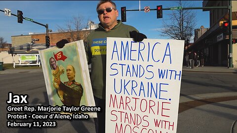 Meet Jax - Greet Rep. Greene Protest Coeur d'Alene, Idaho