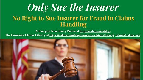 Only Sue the Insurer
