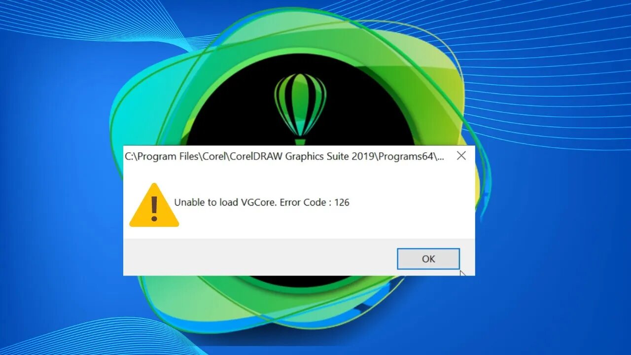 Ошибка 126 при запуске coreldraw