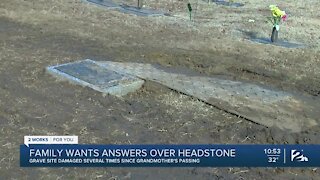Family upset after gravesite repeatedly damaged