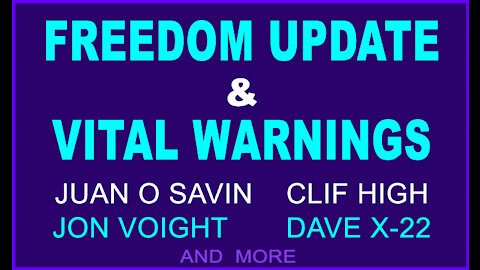 Juan O Savin - Vital Updates & Warnings
