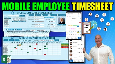 How To Create An Employee Attendance Timesheet WITH Mobile App Sync In Excel [FREE DOWNLOAD]